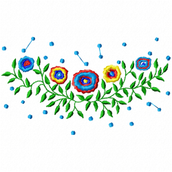 Flowers And Tree Embroidery Design 8